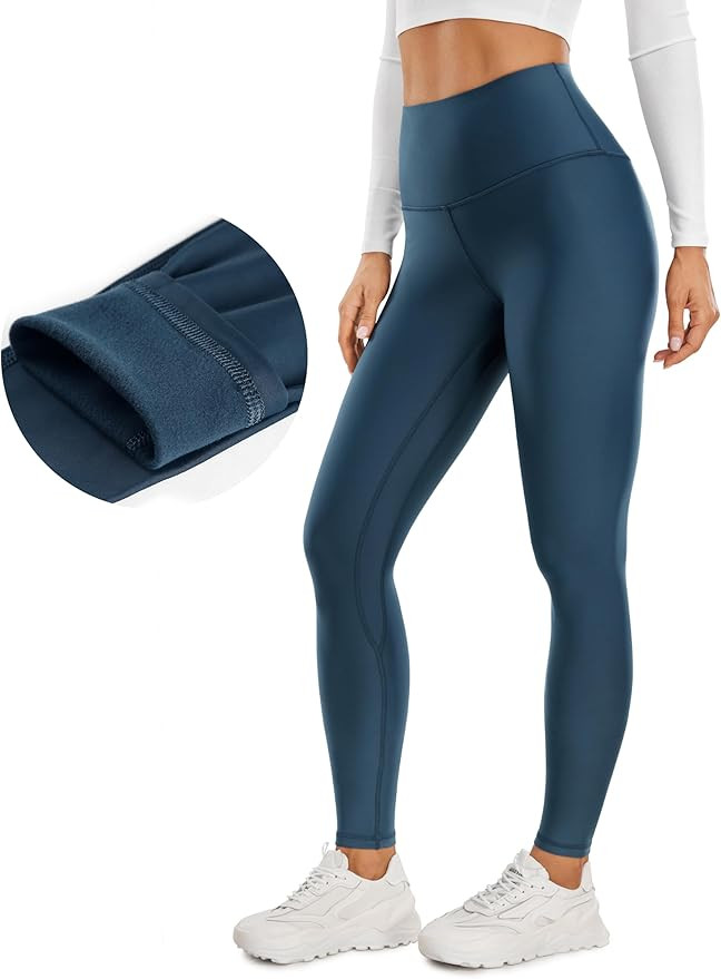 CRZ YOGA Thermal Fleece Lined Leggings Women 28'' - Winter Warm Workout Hiking Pants High Waisted... | Amazon (US)
