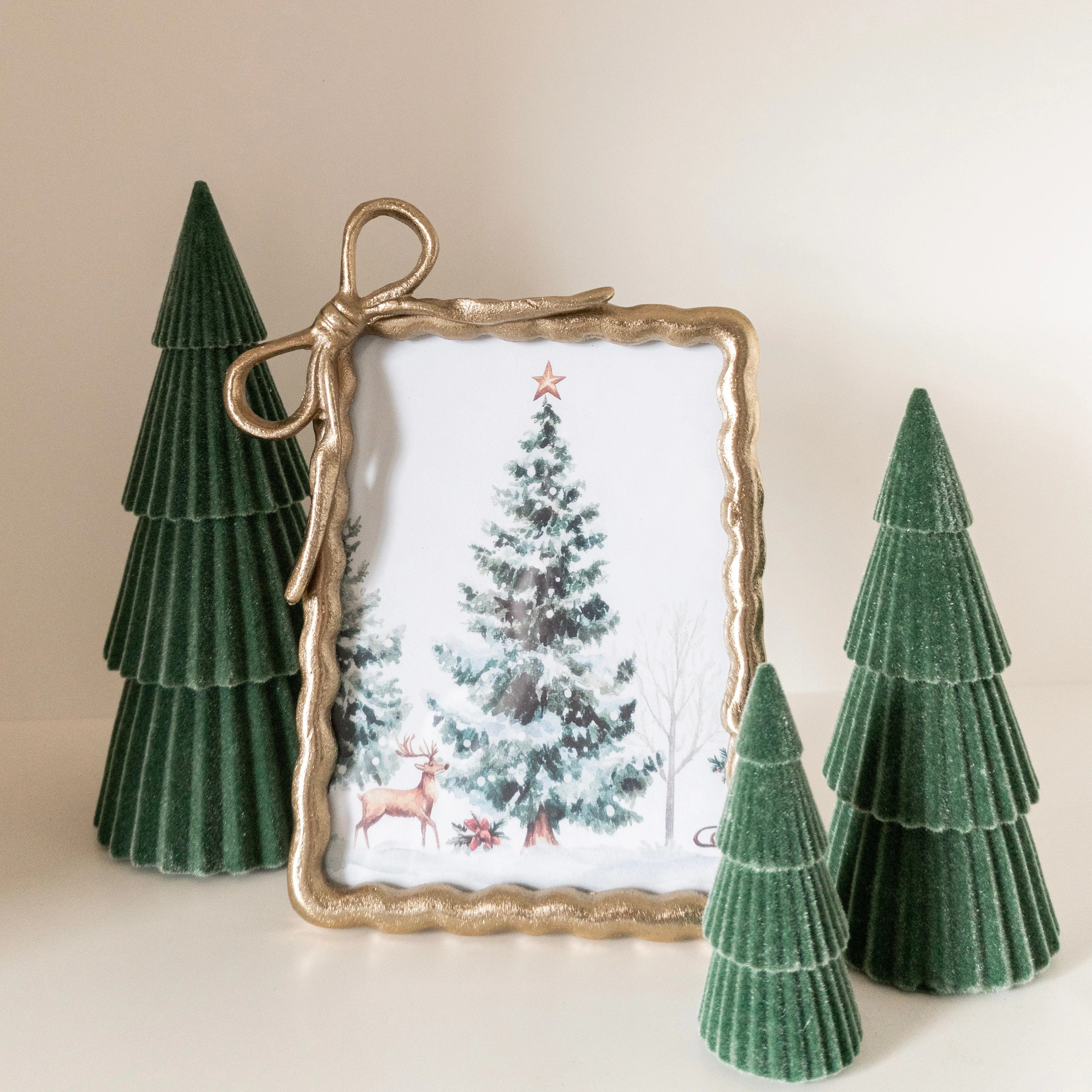 5x7 Gold Ribbon Photo Frame | Eco Chic Home