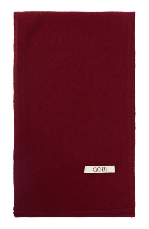 GOBI Mongolian Cashmere Cashmere Jersey Knit scarf in Bordeaux at Nordstrom | Nordstrom