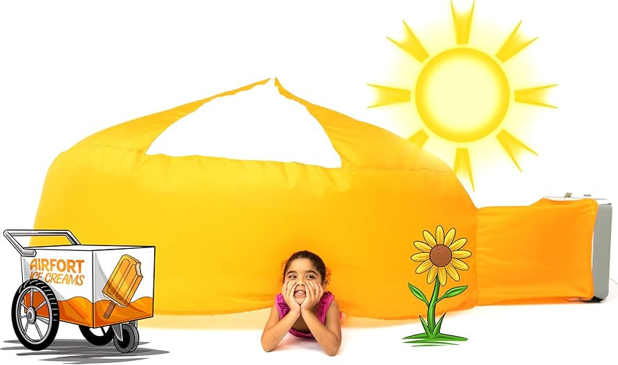 The Original AIR FORT Build A Fort in 30 Seconds, Inflatable Fort for Kids (Creamsicle Orange) | Amazon (US)