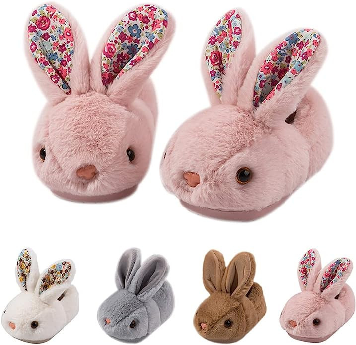 Toddlers Girl Boy Non-Slip House Slipper Warm Winter Slipper Cute Cartoon Bunny Rabbit Dinosaur S... | Amazon (US)