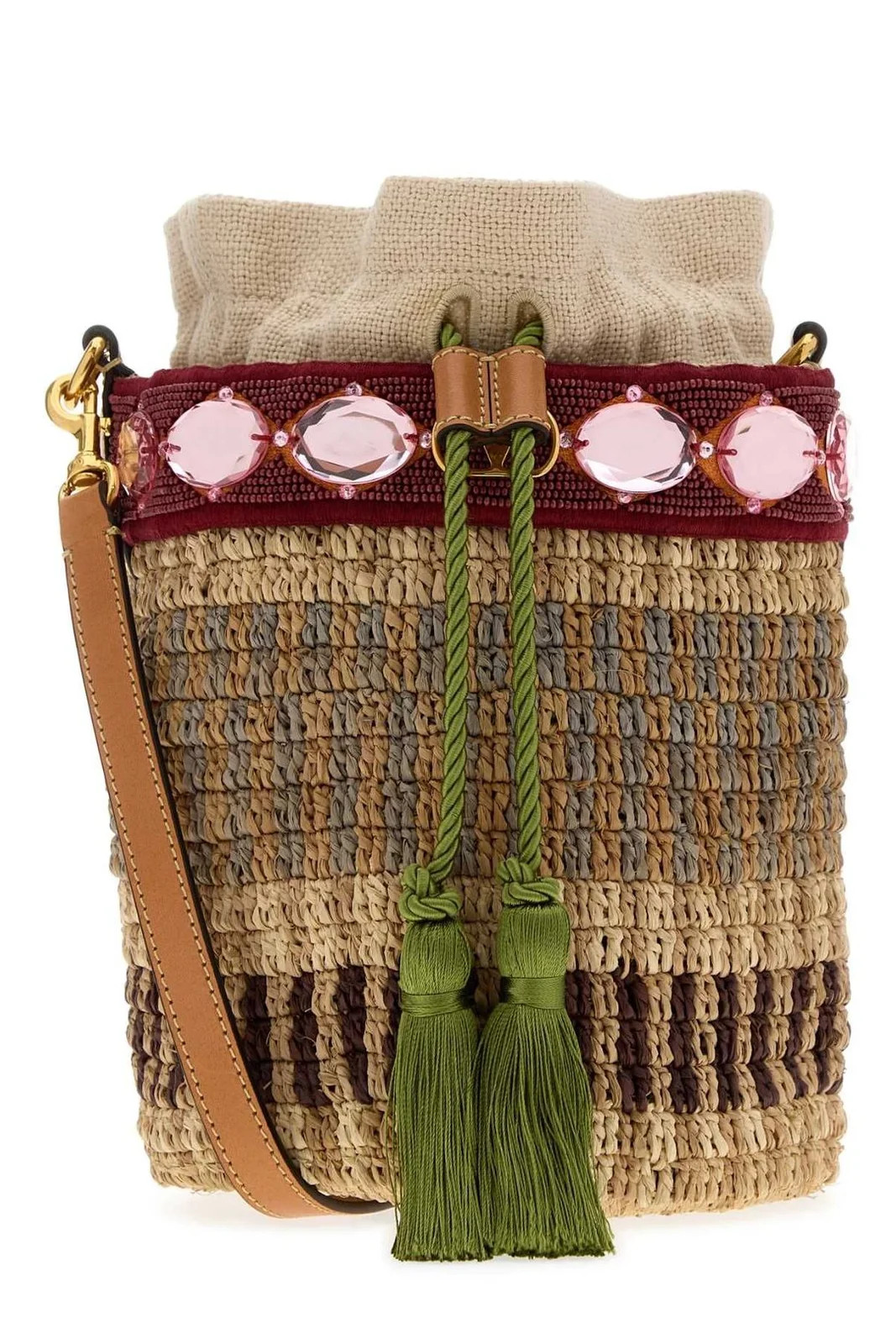 Valentino	VLogo Signature Embroidered Small Bucklet Bag | Cettire Global