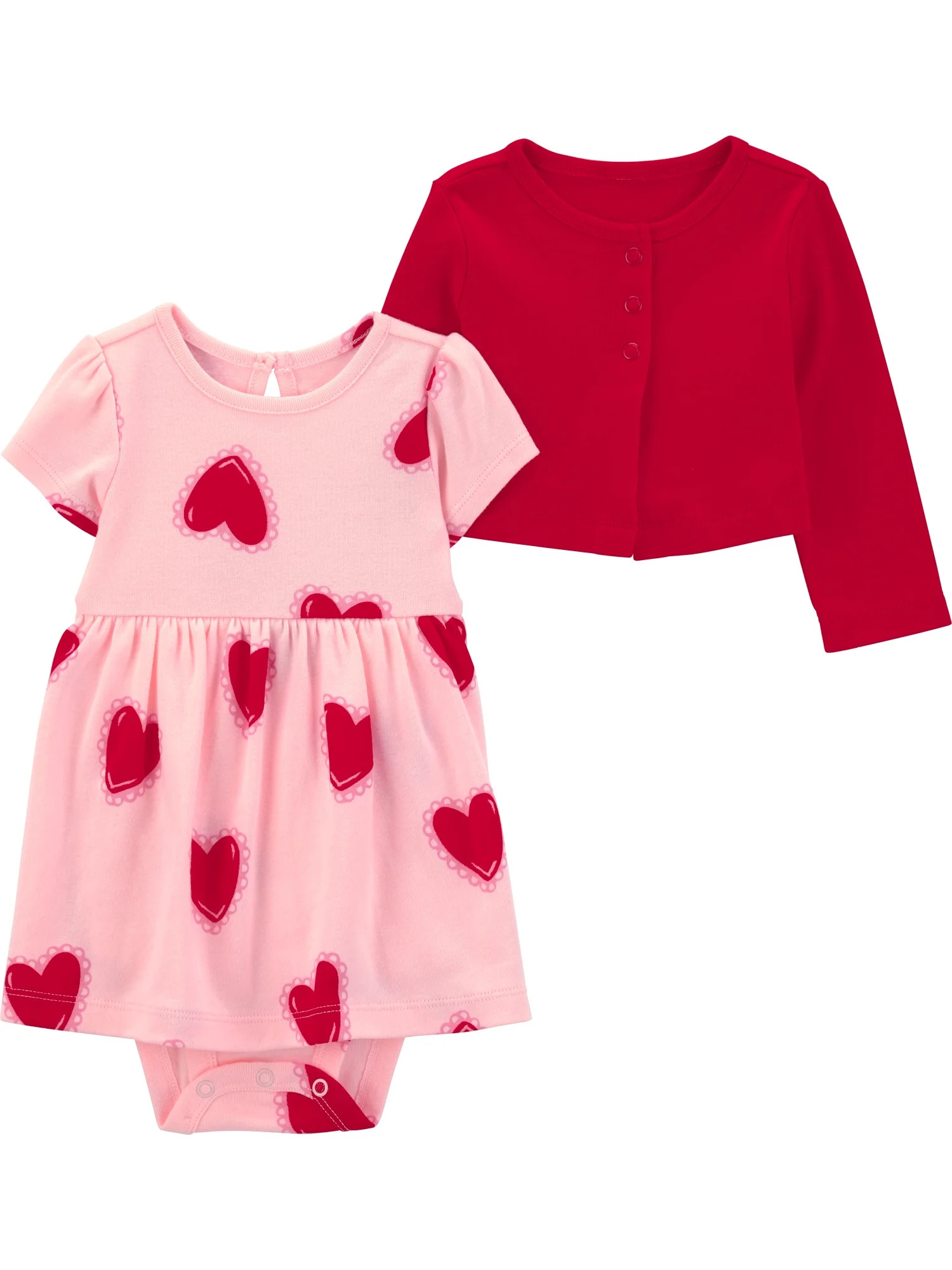 Carter's Child of Mine Baby Girl Valentine's Dress Set, 2-Piece, Sizes Newborn-24 Months | Walmart (US)
