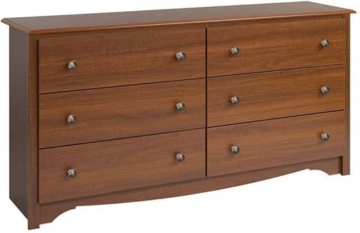 Prepac Monterey 6 Drawer Double Dresser for Bedroom, Wide Chest of Drawers, Bedroom Furniture, Cl... | Amazon (US)