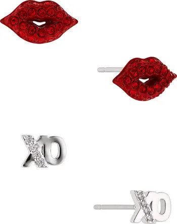 AJOA Sugarush XO Lips Stud Earring Set | Nordstrom | Nordstrom