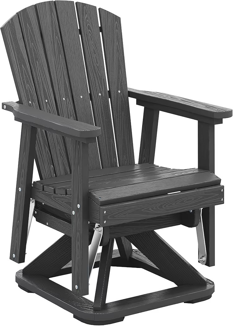 SERWALL Adirondack Swivel Glider Chair, HDPE Glider Rocking Chair for Outdoor, All-Weather Glider... | Amazon (US)