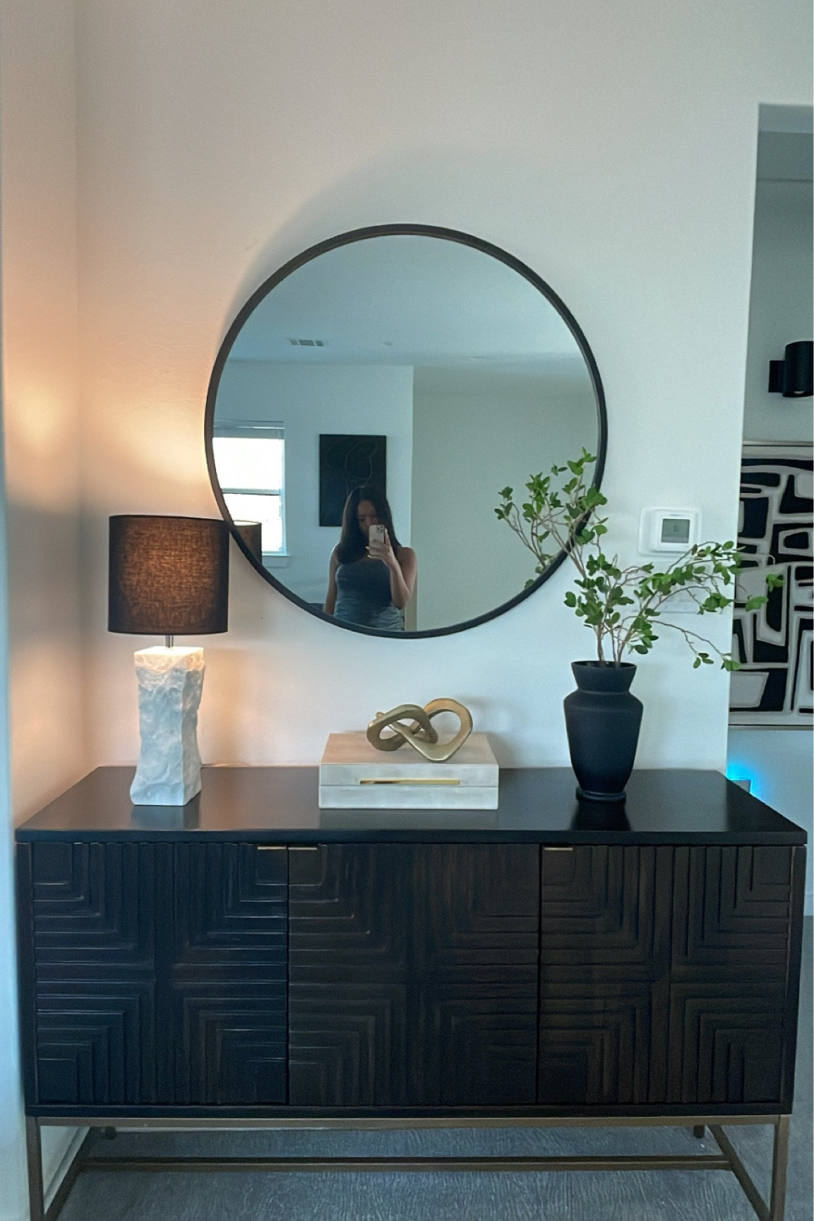 Upstairs living area credenza vignette 

#LTKFind