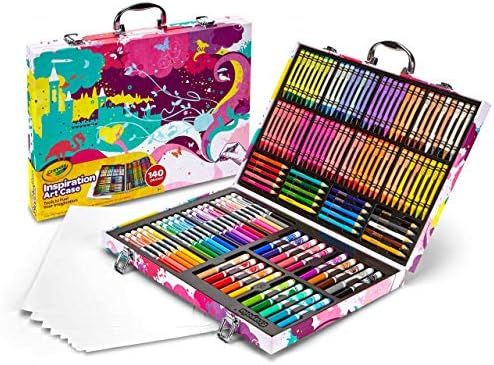Amazon.com: Crayola Inspiration Art Case Coloring Set - Pink (140 Count), Holiday Gifts for Girls... | Amazon (US)
