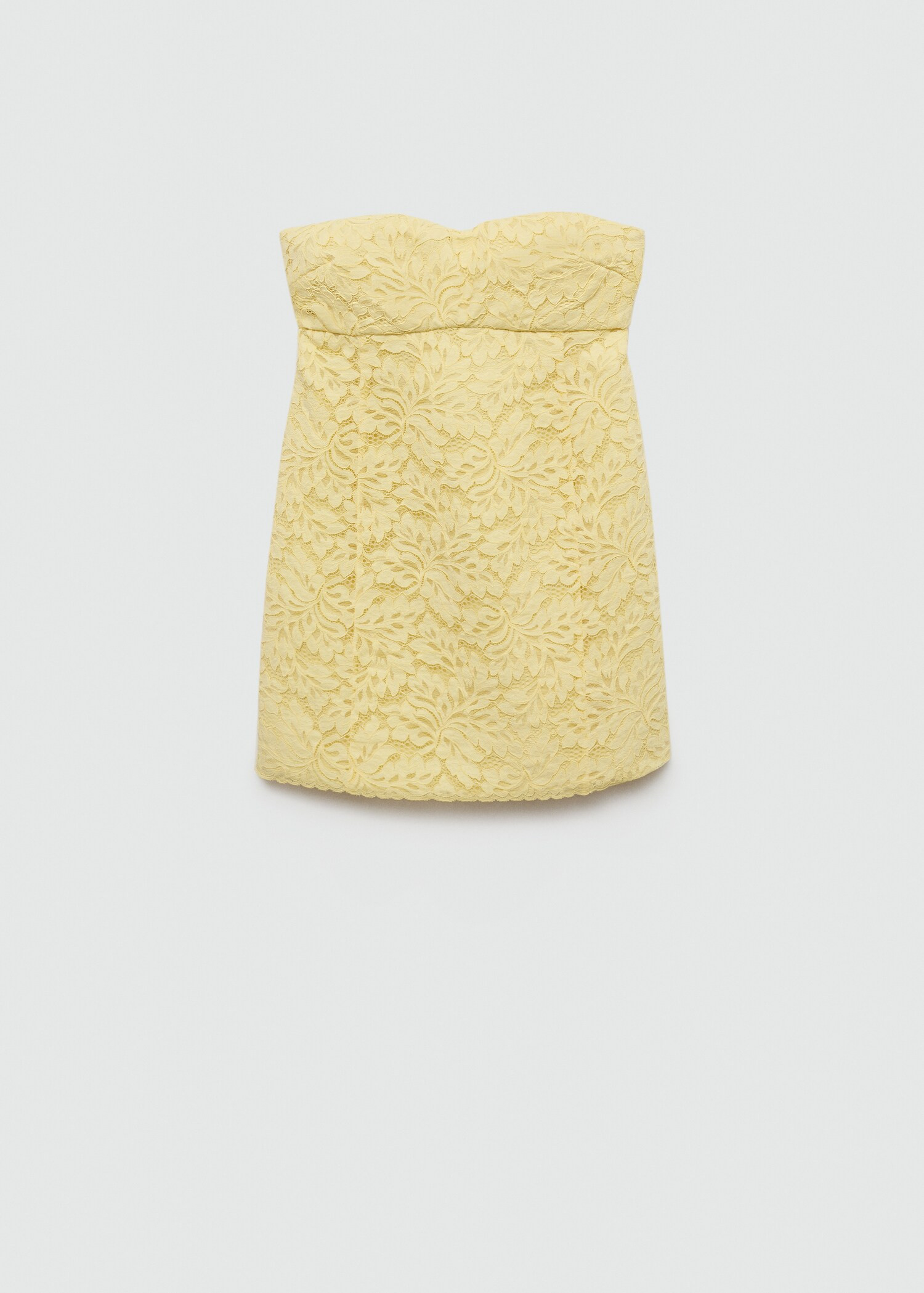 Strapless lace dress - Woman | MANGO USA | MANGO (US)