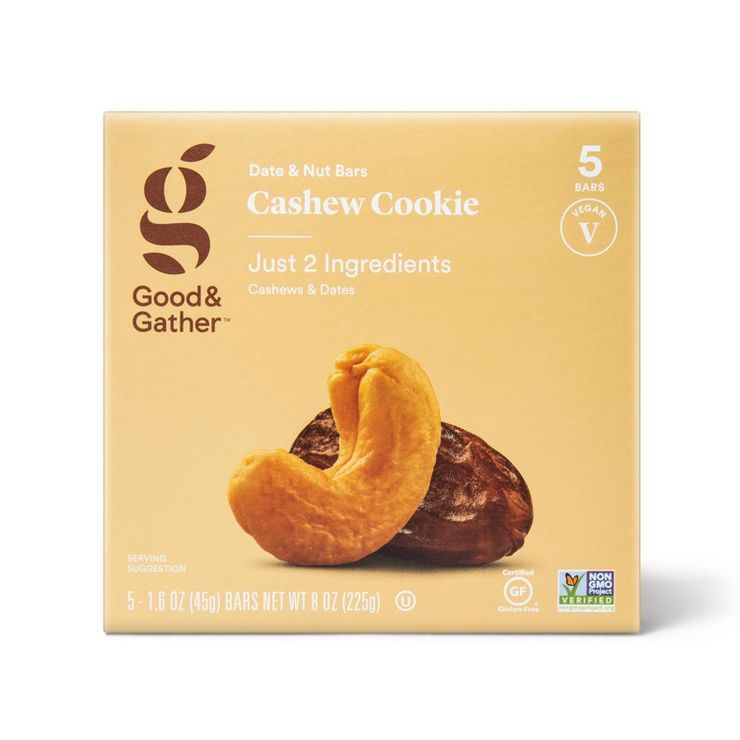 Cashew Cookie Nutrition Bars - 5ct - Good & Gather™ | Target