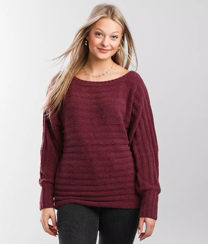 Wide Ribbed Chenille Sweater | Buckle