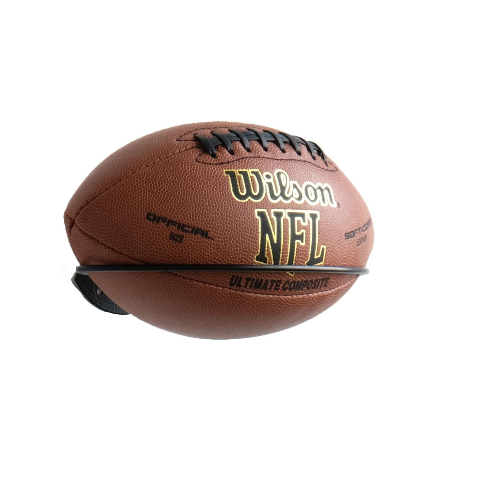 Wallniture Sporta Wall Mount Football Rack, Ball Holder Organization and Storage Rack, Sports Room Decor, Steel, Black | Amazon (US)