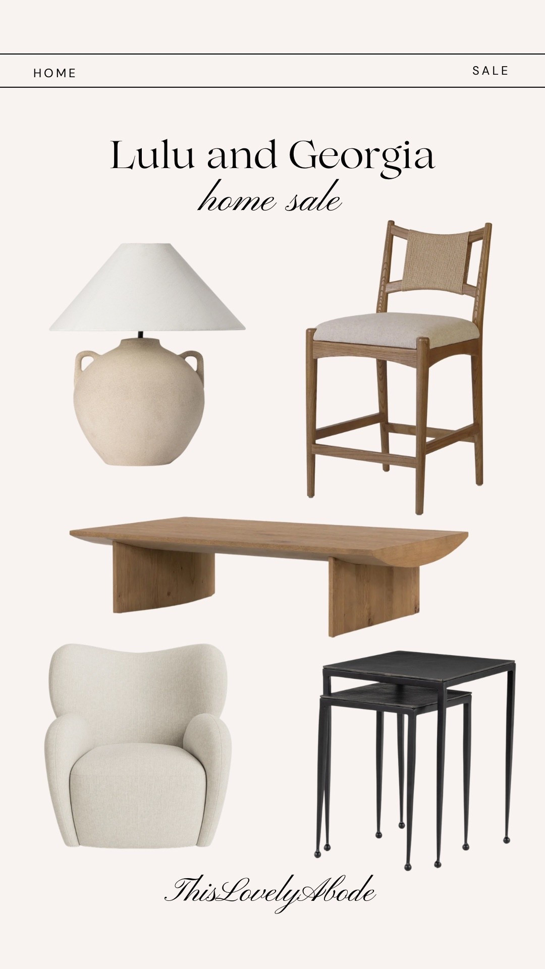 Sharing some of my favorite home decor pieces currently on sale! 
#tablelamp #counterstools #coffeetable #sidetable #accentchair #sale #luluandgeorgia 

#LTKHome #LTKSaleAlert