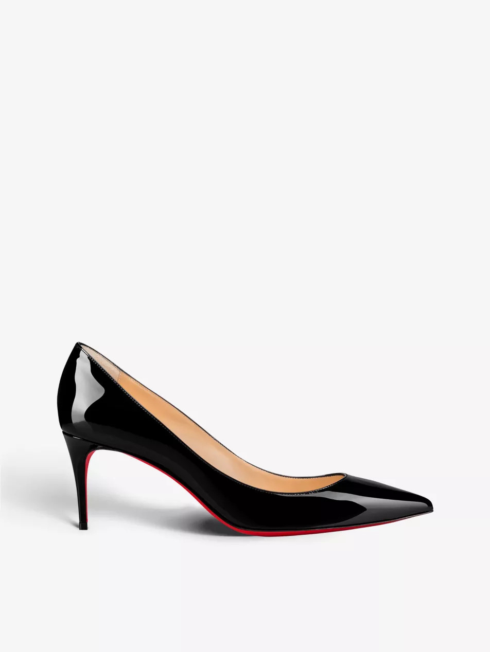 Kate 70 pointed-toe patent leather courts | Selfridges