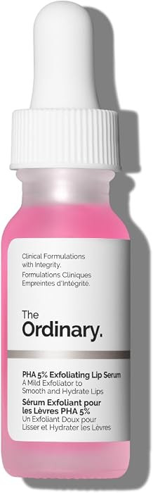 The Ordinary PHA 5% Exfoliating Lip Serum, Hydrating Overnight Lip Exfoliator Treatment, 0.5 Fl O... | Amazon (US)