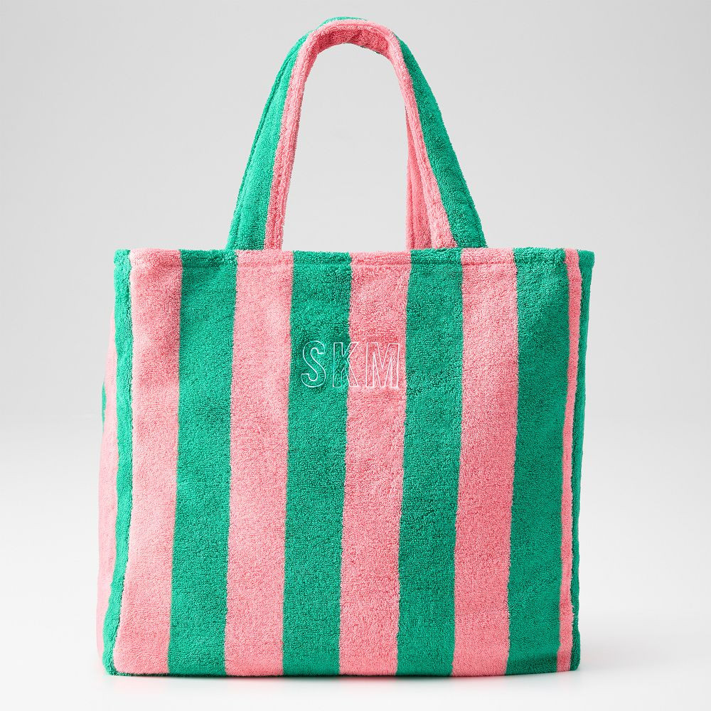 Cabana Stripe Terry Beach Tote | Mark and Graham