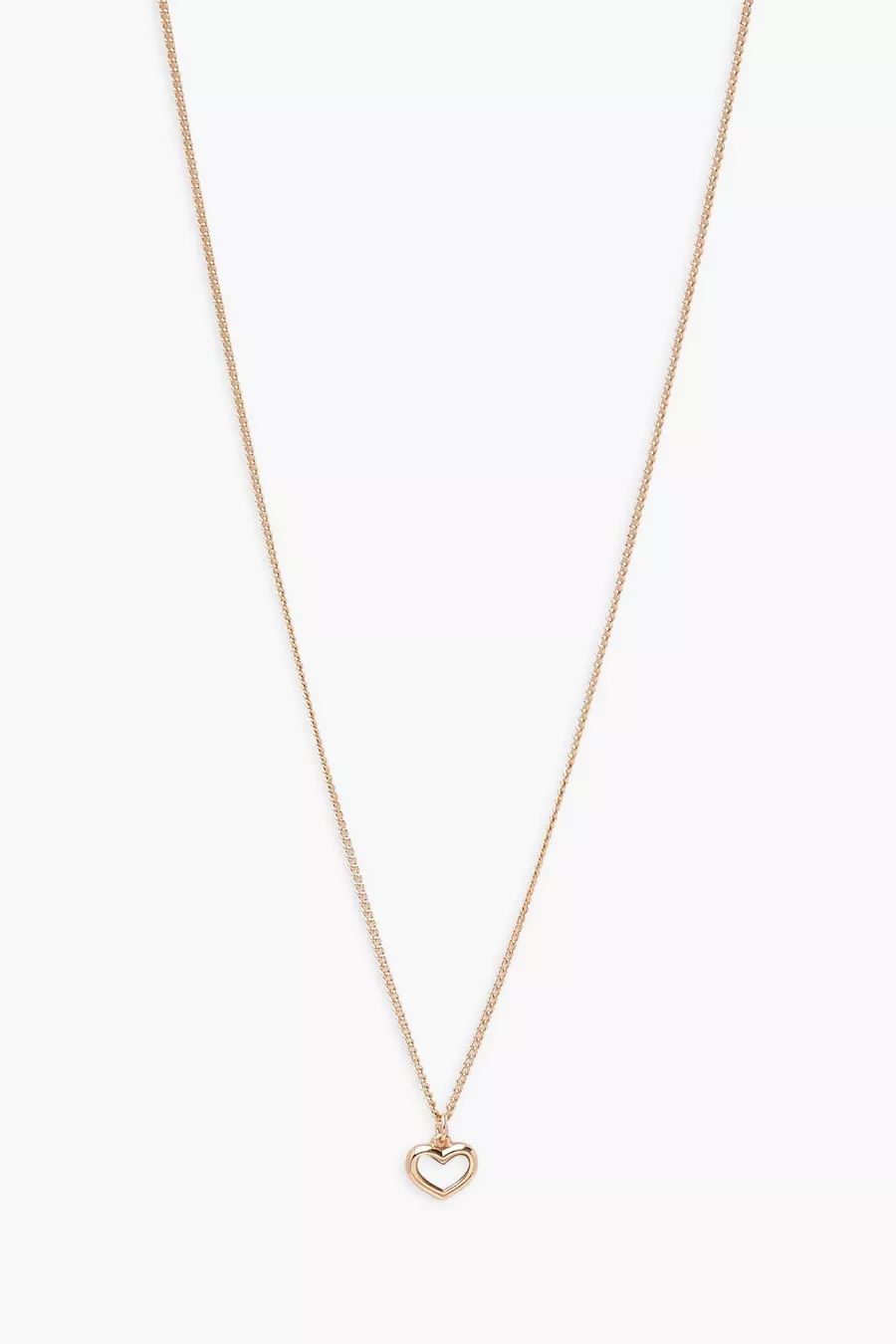 Simple Small Heart Chain Necklace | boohoo (US & Canada)