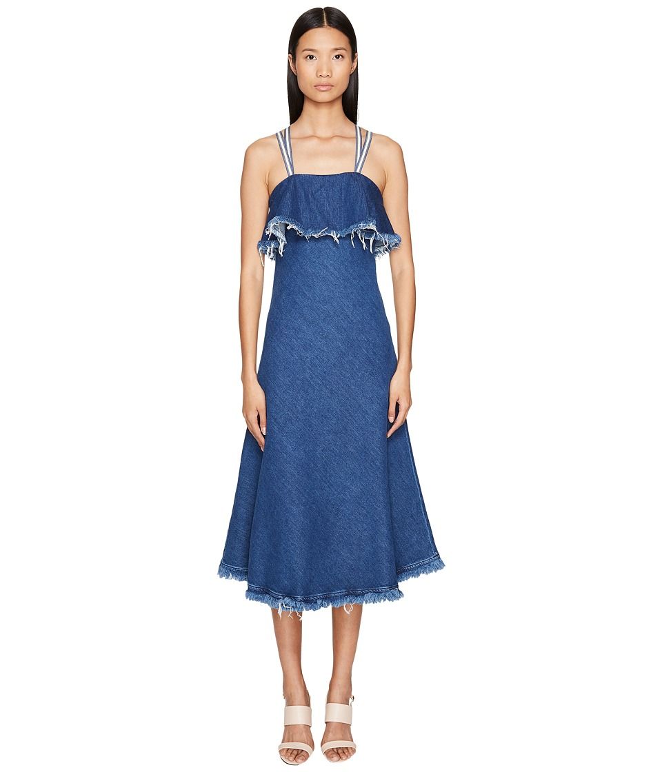 Sportmax - Dorina Long Sleeveless Denim Dress (Midnight Blue) Women's Dress | Zappos