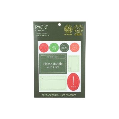 Packt by Scotch 32ct Label and Seal Set | Target