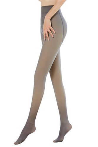 OEAK Womens Fleece Lined Tights Fake Translucent Pantyhose Thermal Opaque High Waisted Winter Leg... | Amazon (US)