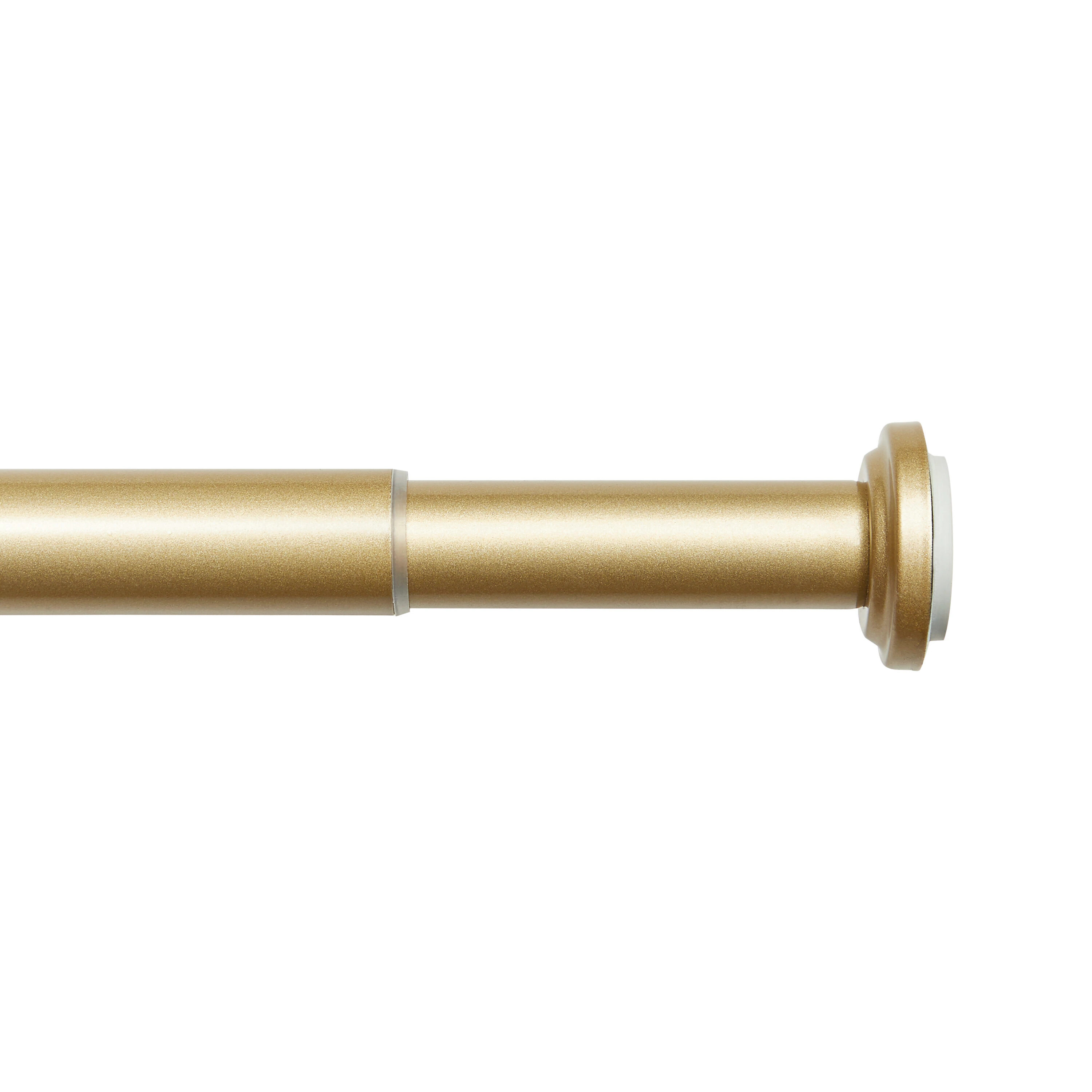 Exclusive Home Tension Rod 36-in to 63-in Gold Steel Tension Curtain Rod Rubber | RD012917DSEHB1 A150 | Lowe's