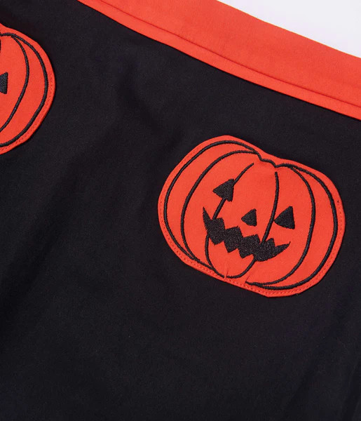 Smak Parlour Kids Black Pumpkin Patch Pocket Skirt | UniqueVintage