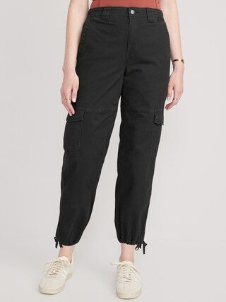 High-Waisted Barrel-Leg Cargo Ankle Pants for Women | Old Navy (US)