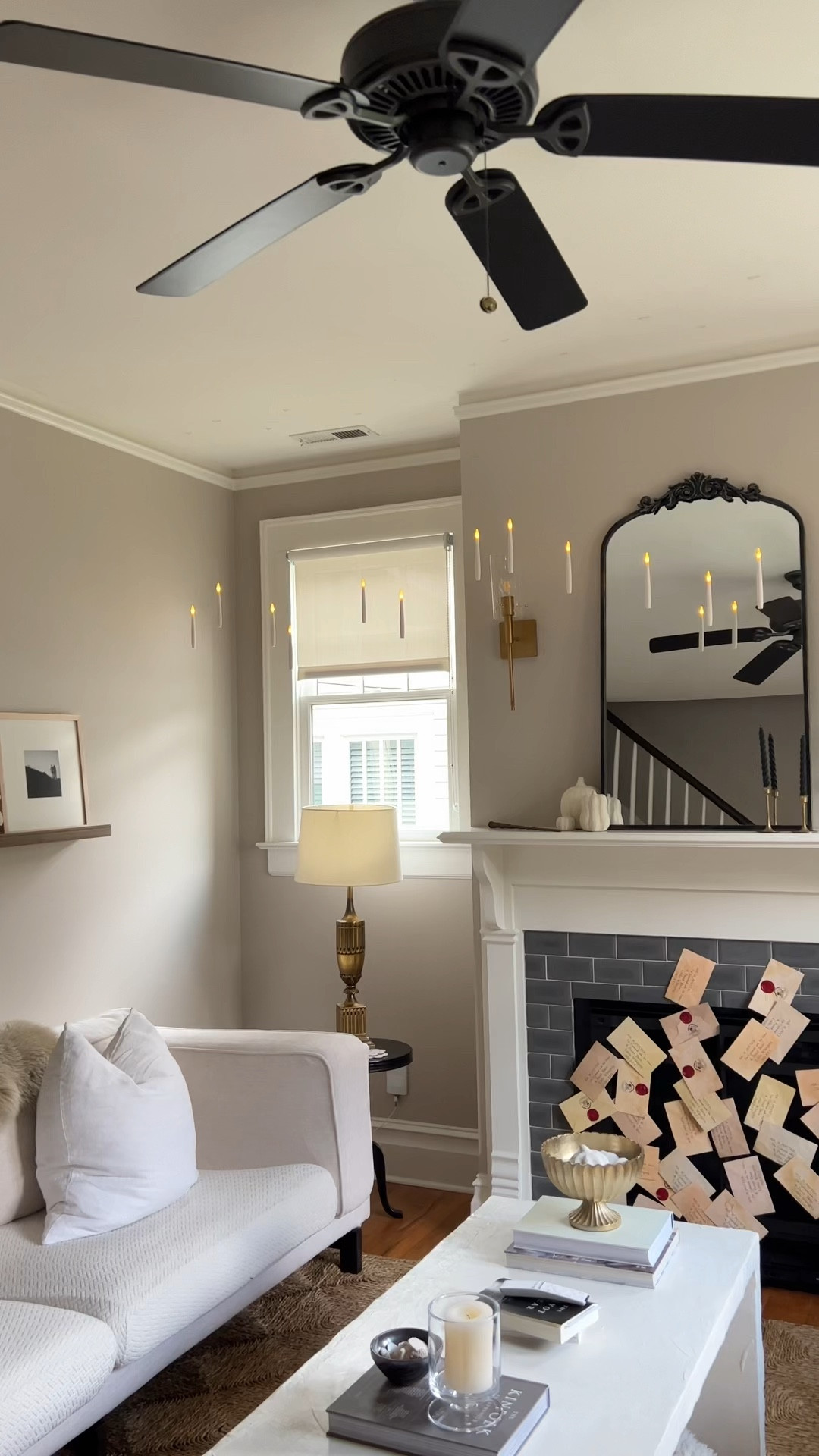 Day to night Halloween decor. 

Harry Potter decor, floating candles, neutral living room, neutral home decor 

#LTKfindsunder50 #LTKSeasonal #LTKHalloween