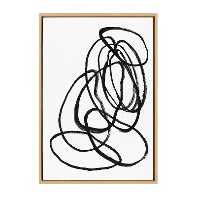 23" x 33" Sylvie Ring of Light II Framed Wall Canvas by Nikki Chu Natural - Kate & Laurel All Thi... | Target