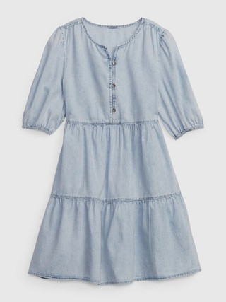 Kids Tiered Denim Dress with Washwell | Gap (US)