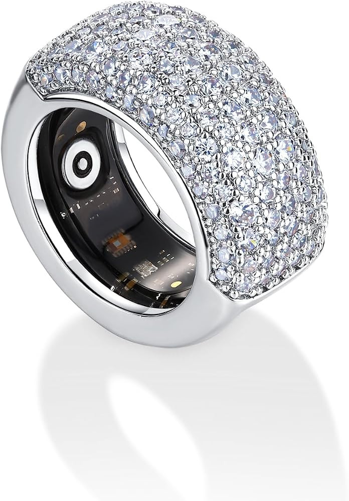 PAVOI 14K Gold Plated Pave Smart Ring Cover Compatible with Oura Ring Gen 4 | Amazon (US)