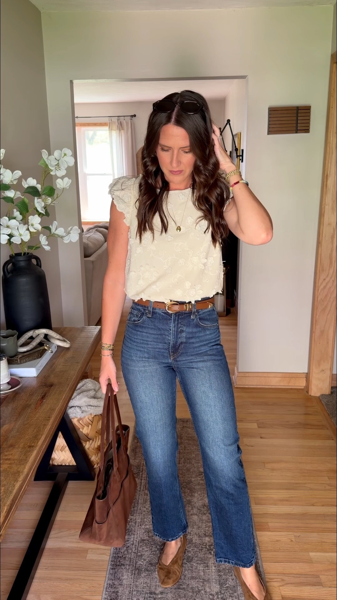 Classy beige tops from Amazon - Wearing a small in all three 