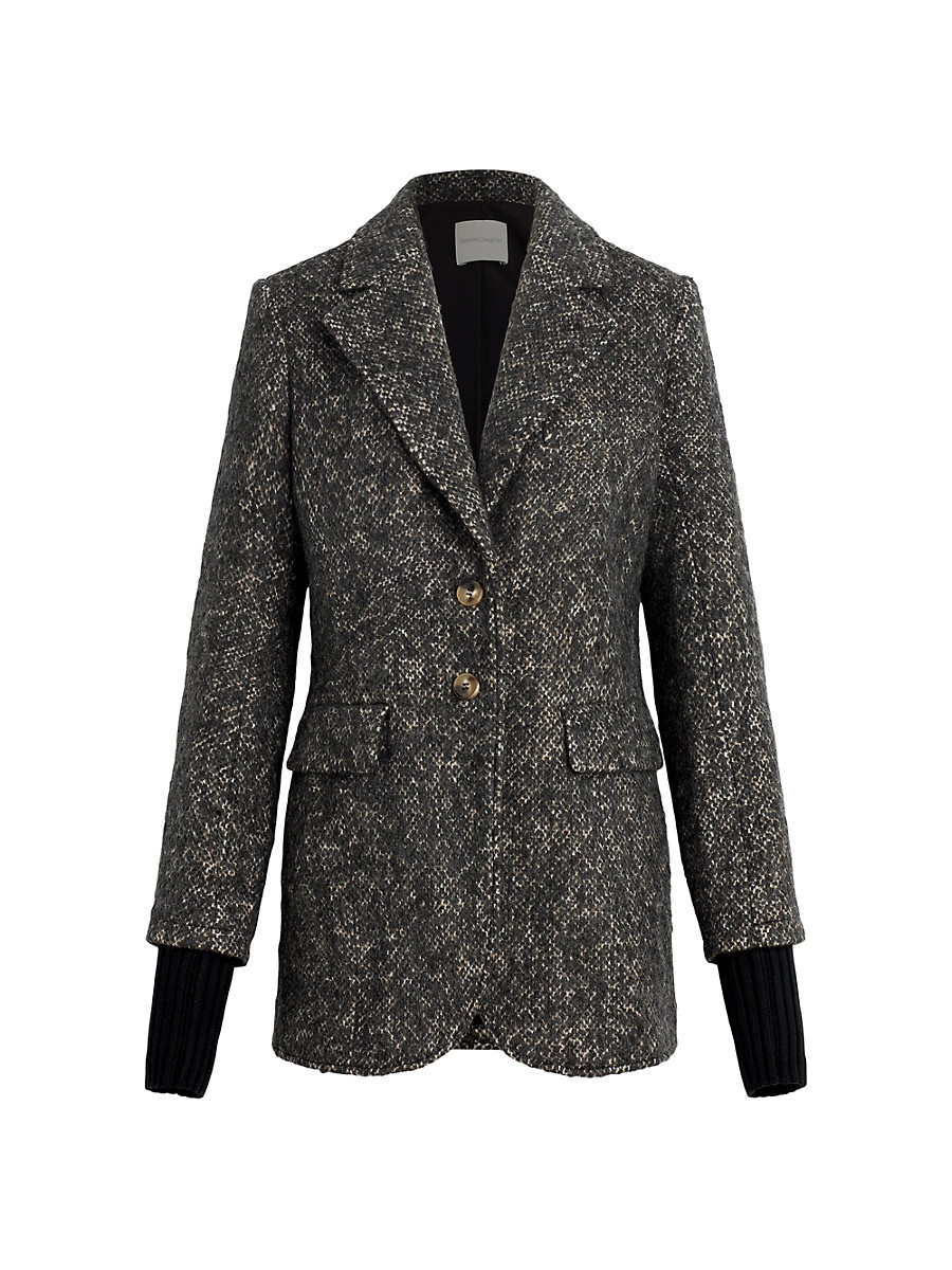 Women's The City Wool-Blend Single-Breasted Blazer - Black Multi - Size Small | Saks Fifth Avenue