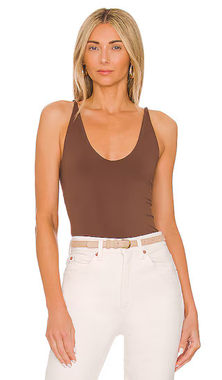 Seamless V Neck Cami in Chocolate Lava | Revolve Clothing (Global)