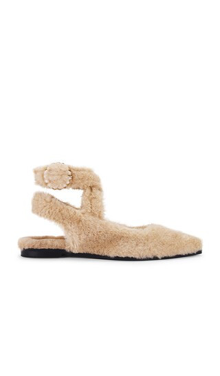 Faux Fur Parisa Point Flat In Almond Butter | Revolve Clothing (Global)
