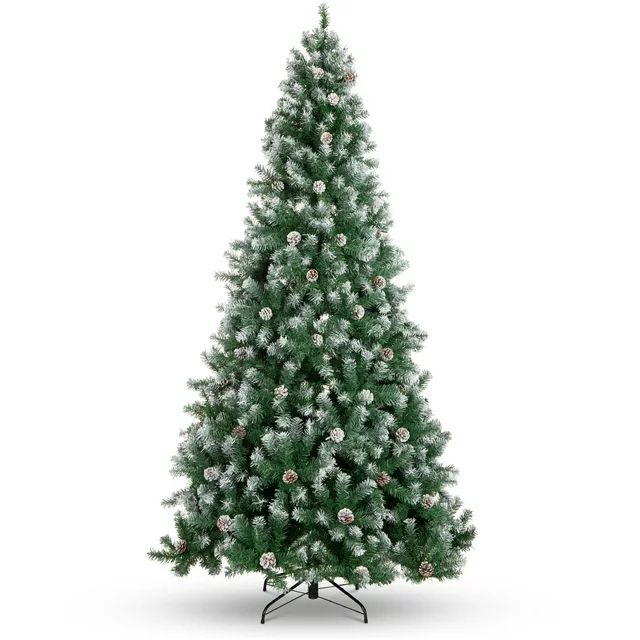 Best Choice Products 7.5ft Pre-Decorated Holiday Christmas Pine Tree w/ 1,346 Branch Tips, Partia... | Walmart (US)
