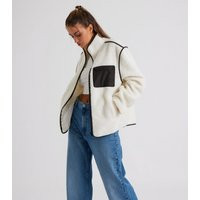 Women's Cream Fleece Jacket Urban Bliss New Look | New Look (UK)