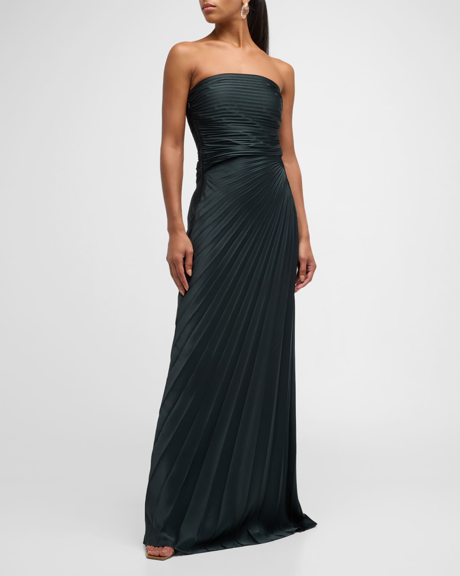 A.L.C. Bianca Pleated Strapless Gown | Neiman Marcus