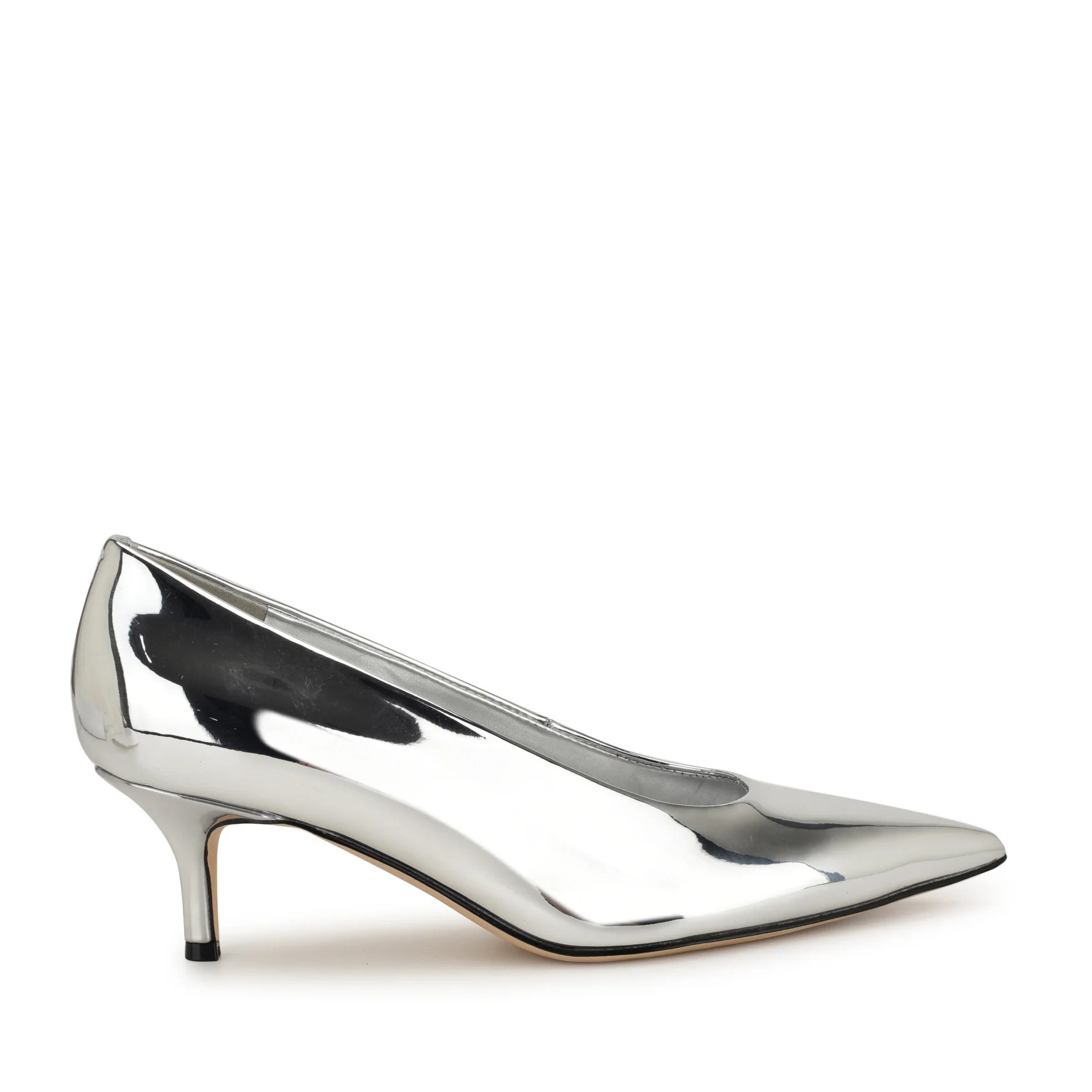 Women's Adalys Kitten Heel Pumps - Silver Mirror | Nine West | Nine West (US)