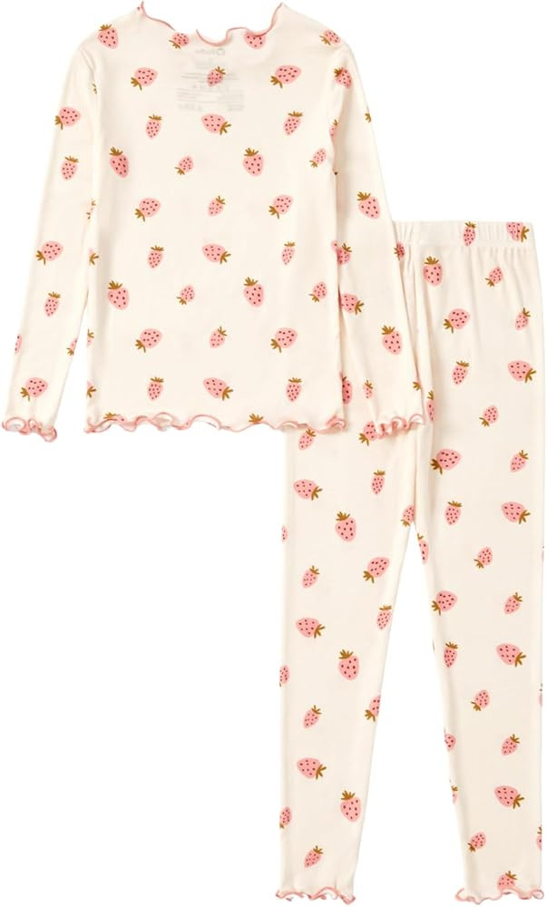 PATPAT Toddler Girls Pajama Sets Ages 2-12 Years - Snug Fit Long Sleeve Shirring Sleepwear, Soft ... | Amazon (US)