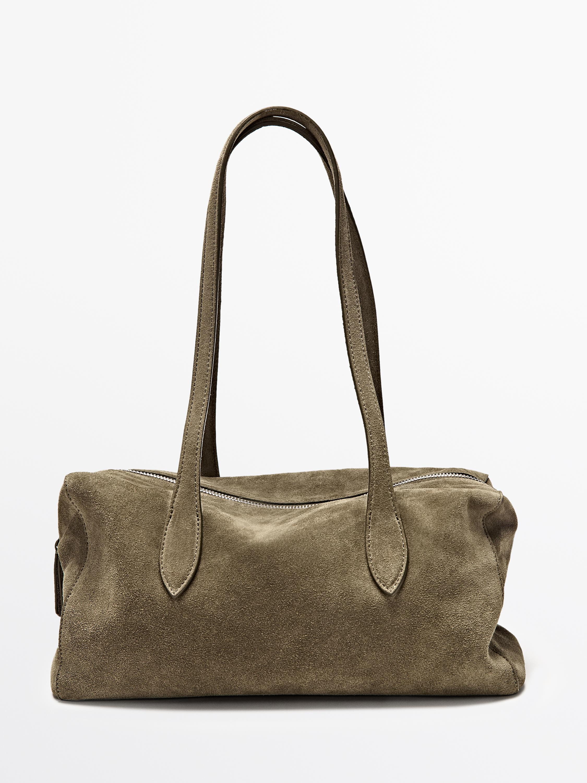 Split leather west satchel bag | Massimo Dutti US