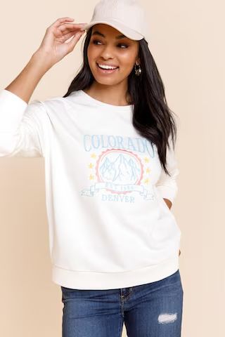 Denver Colorado Mountain Sweatshirt | Francesca's