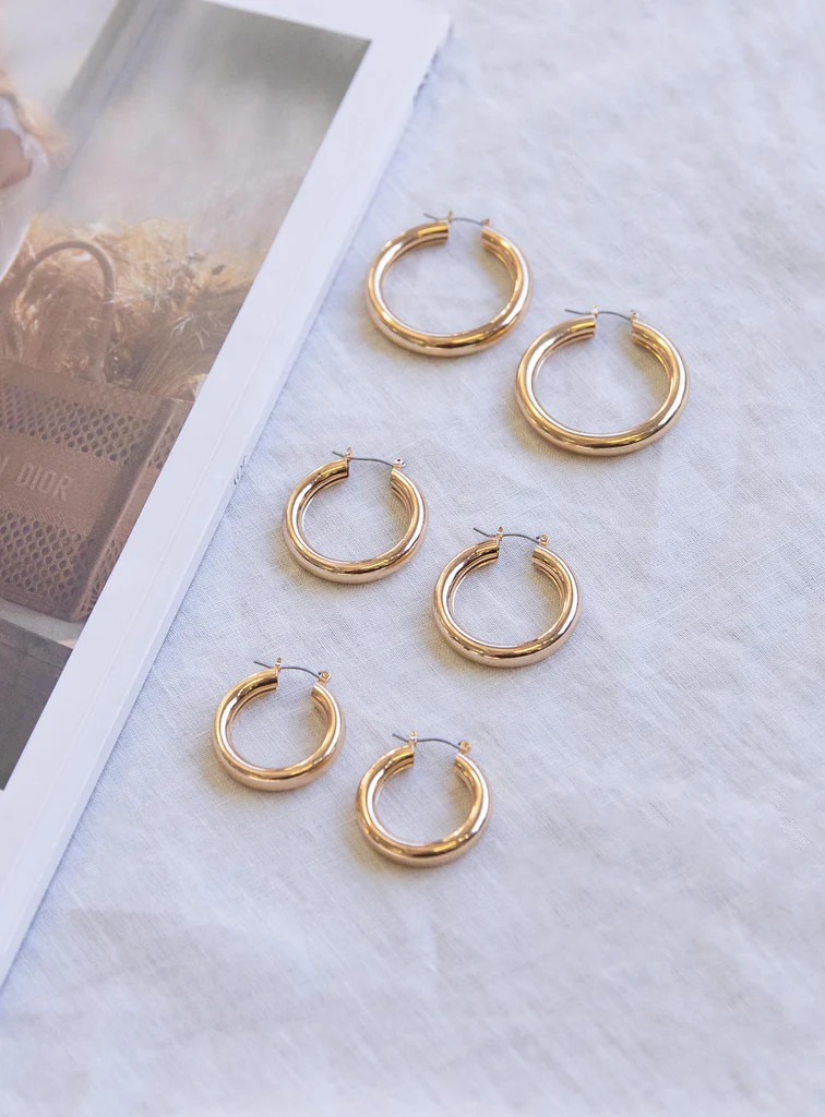 Weekender Hoop Pack Gold | Princess Polly US