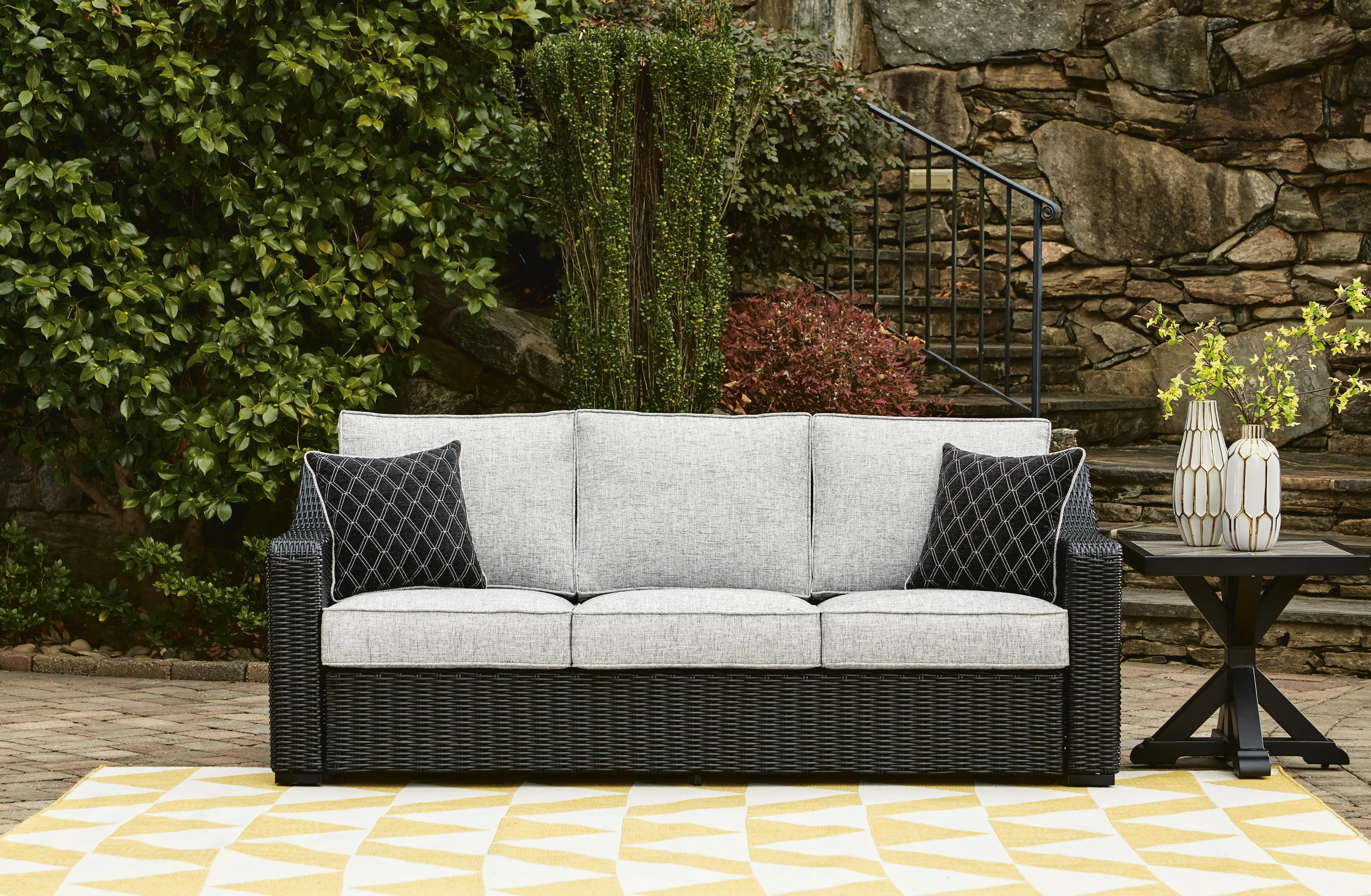 Beachcroft Outdoor Sofa with Cushion | Ashley | Ashley