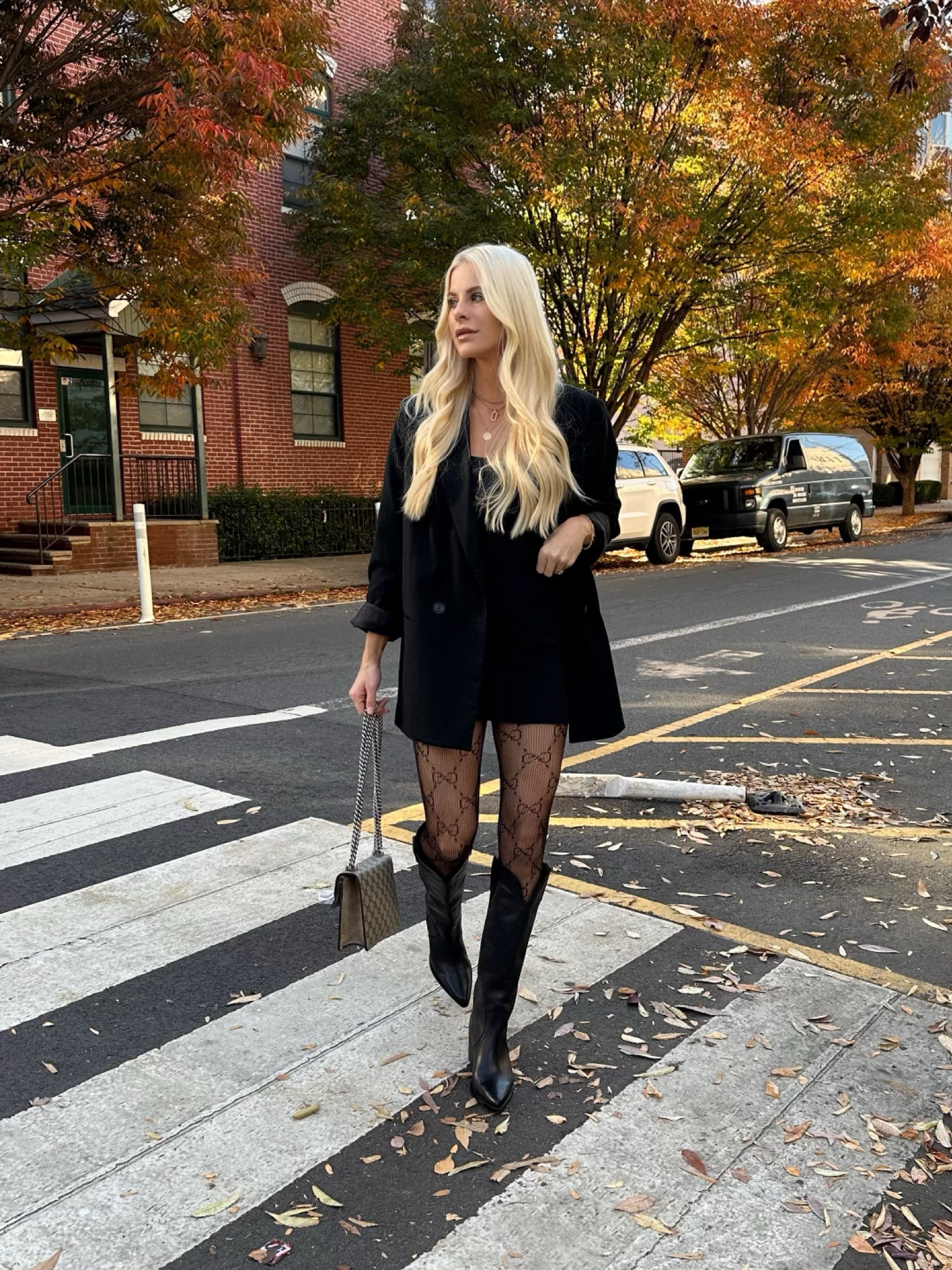 black lace dress with tights and boots Embellished Black Lace Dress
