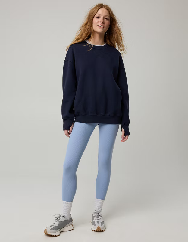 OFFLINE By Aerie Cloud Fleece Oversized Crewneck Sweatshirt | Aerie