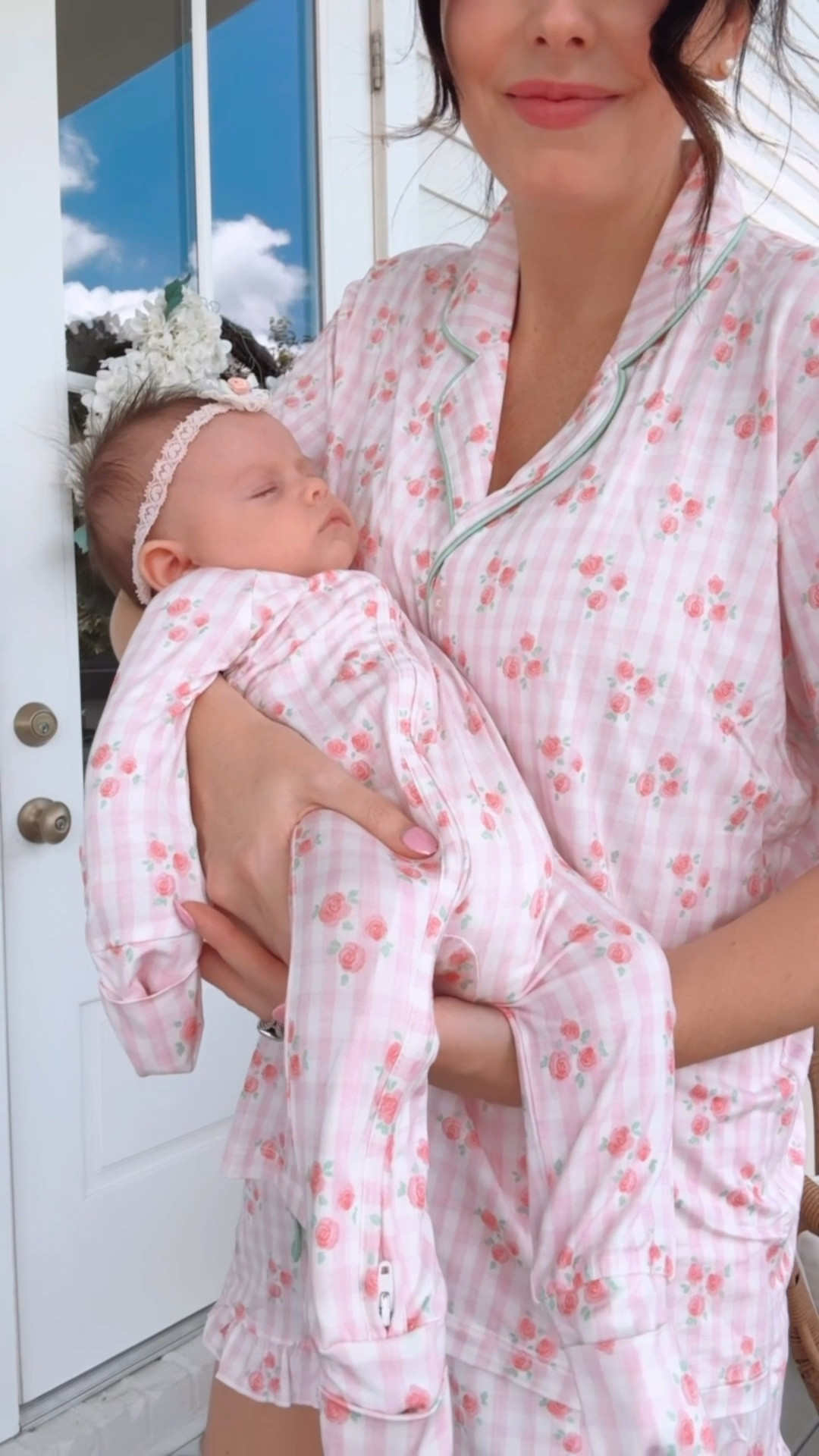 Girl mom life in our matching east coast summer, Nantucket inspired mommy and me pajamas! They’re so soft and fit tts. Juliana is almost 8 weeks and she’s in the 0-3 month size and I’m in my tts small  

#LTKBump #LTKBaby #LTKTravel