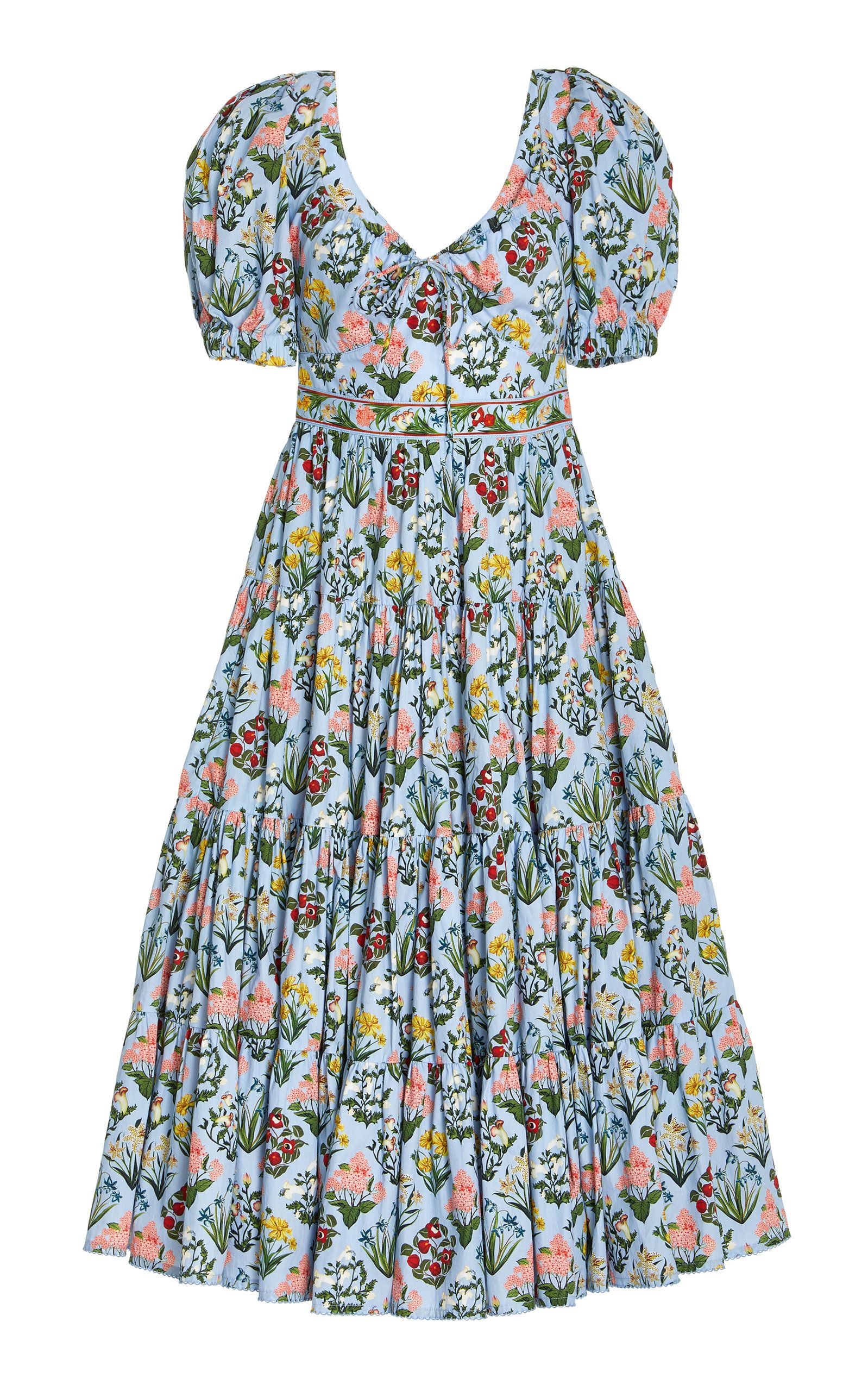 Palmera Floral Cotton Midi Dress | Moda Operandi (Global)