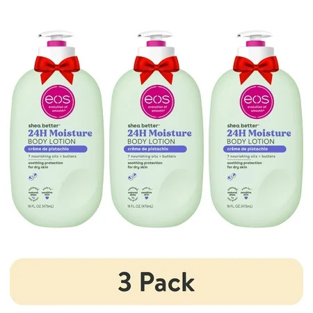 (3 pack) eos Shea Better Body Lotion- Creme de Pistachio, Soothes Dry Skin, 16 fl oz | Walmart (US)
