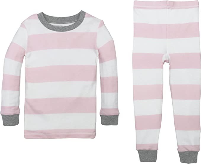 Burt's Bees Baby Baby Girls' Pajamas, Tee and Pant 2-Piece Pj Set, 100% Organic Cotton | Amazon (US)